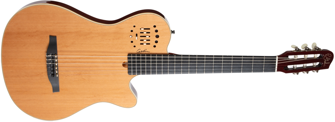 Godin Multiac Nylon Grand Concert Deluxe Cw Cedre Acajou +housse - Natural - Guitarra acústica & electro - Variation 1