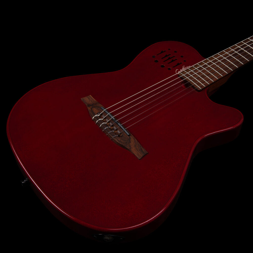 Godin Multiac Nylon Mundial Cw Cedre Acajou Rw - Aztec Red - Guitarra acústica & electro - Variation 2