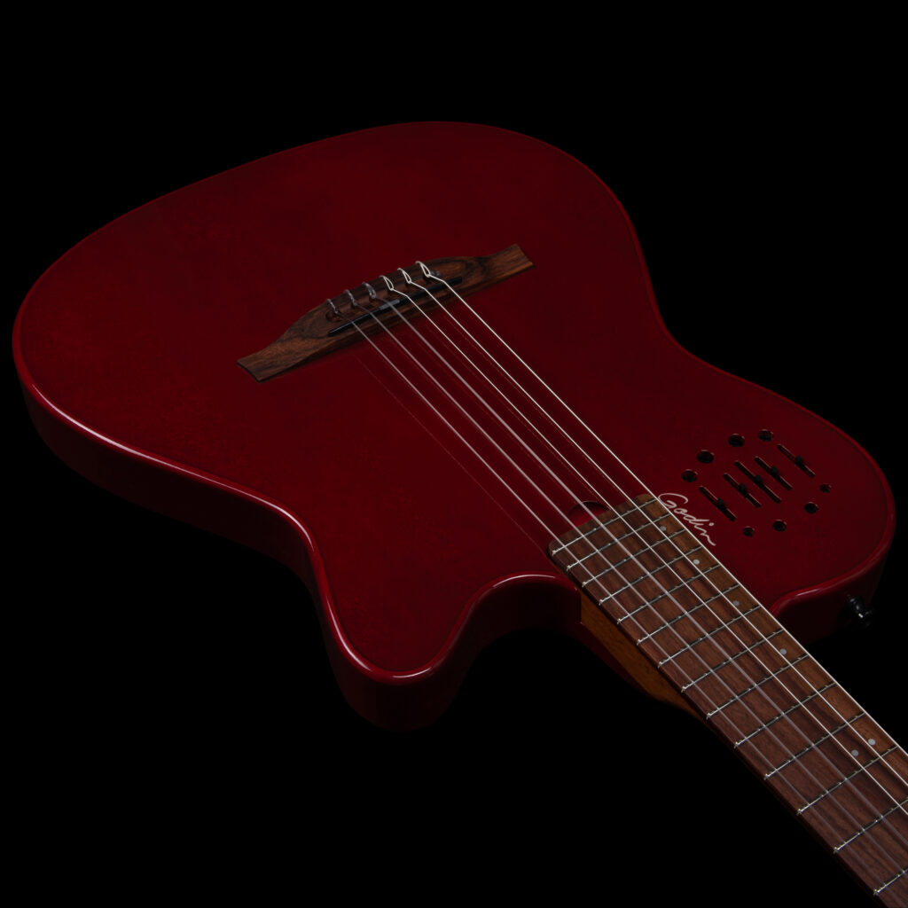 Godin Multiac Nylon Mundial Cw Cedre Acajou Rw - Aztec Red - Guitarra acústica & electro - Variation 3