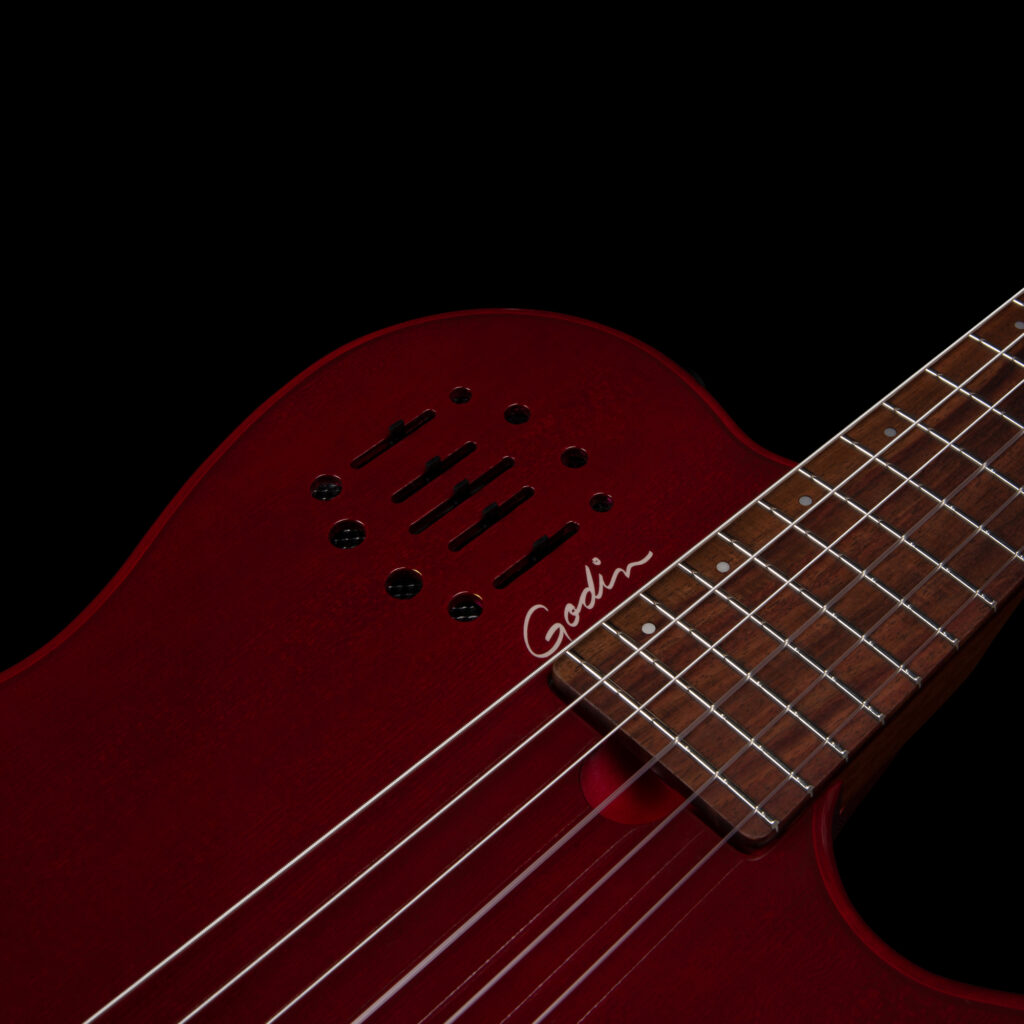 Godin Multiac Nylon Mundial Cw Cedre Acajou Rw - Aztec Red - Guitarra acústica & electro - Variation 4