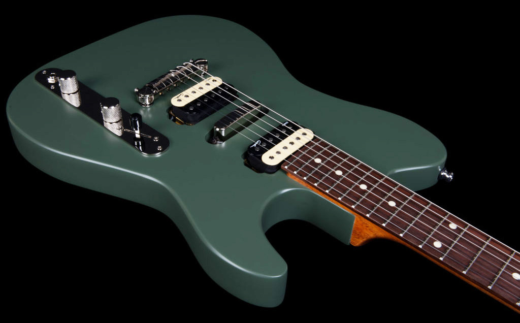 Godin Radium Hsh Ht Rw - Matte Green - Guitarra eléctrica con forma de tel - Variation 3