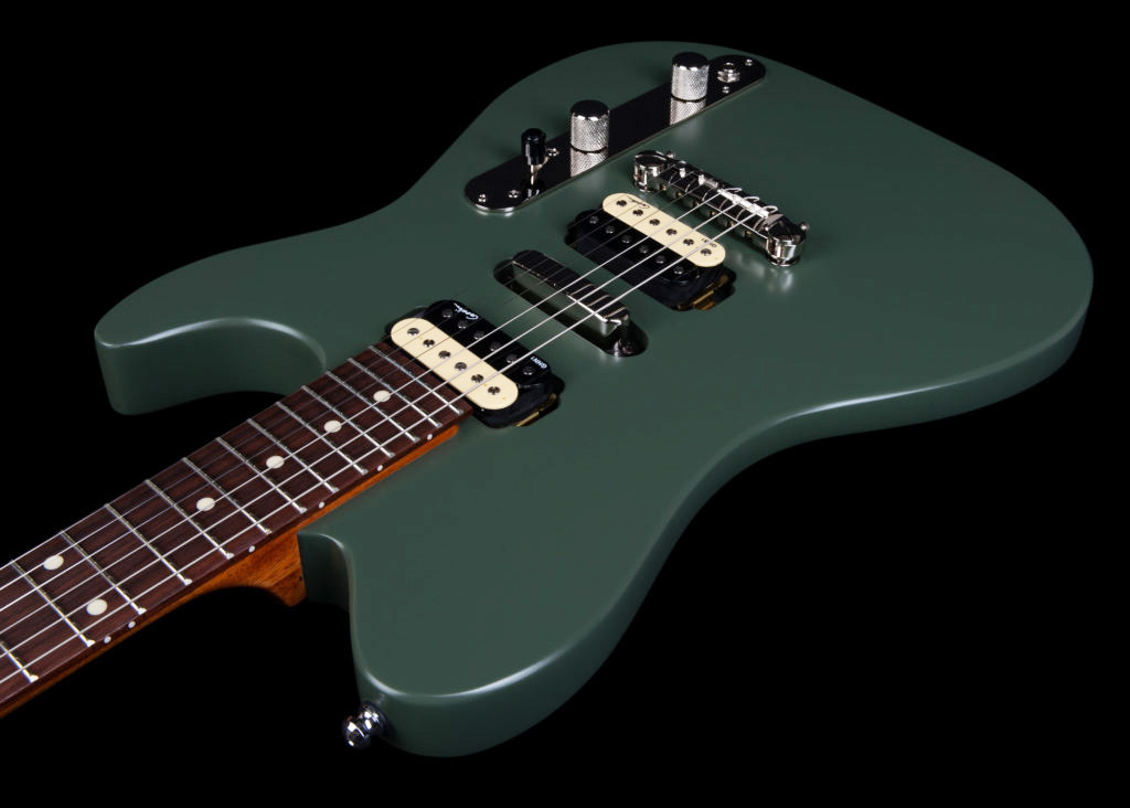 Godin Radium Hsh Ht Rw - Matte Green - Guitarra eléctrica con forma de tel - Variation 4