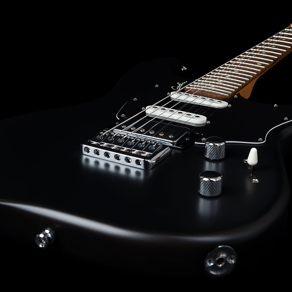 Godin Session Ht Hss Lau - Matte Black - Guitarra eléctrica con forma de str. - Variation 3