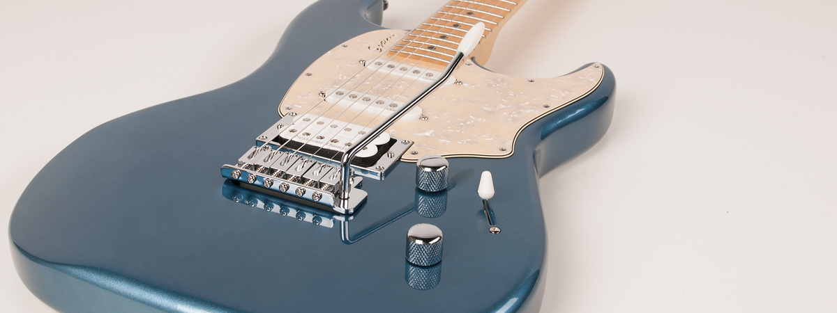 Godin Session Ltd Hss Seymour Duncan Trem Mn - Desert Blue Hg - Guitarra eléctrica con forma de str. - Variation 1