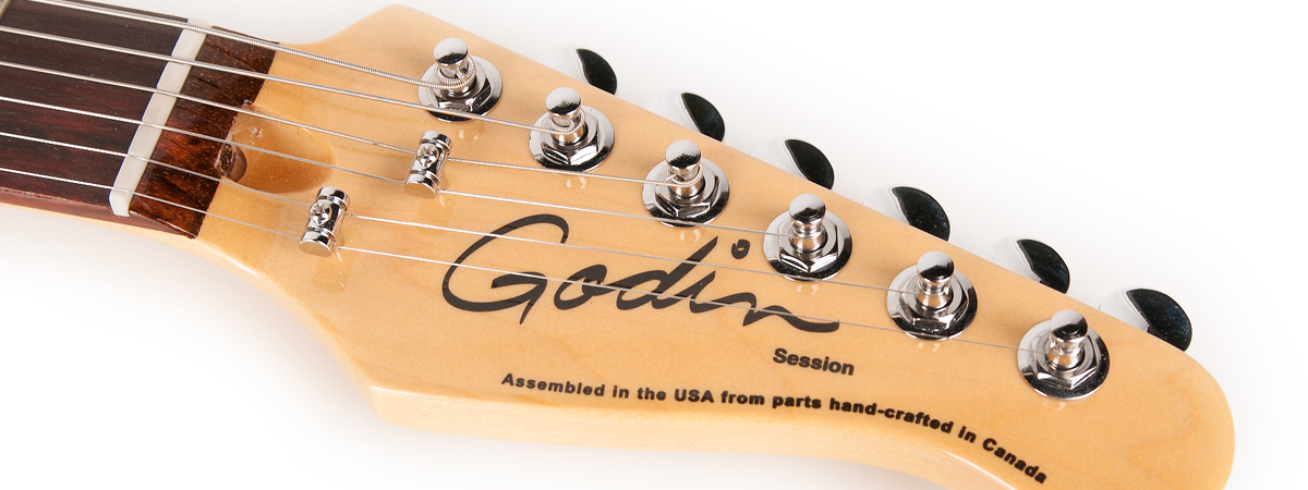 Godin Session Ltd Hss Seymour Duncan Trem Rw - Silver Gold Hg - Guitarra eléctrica con forma de str. - Variation 4