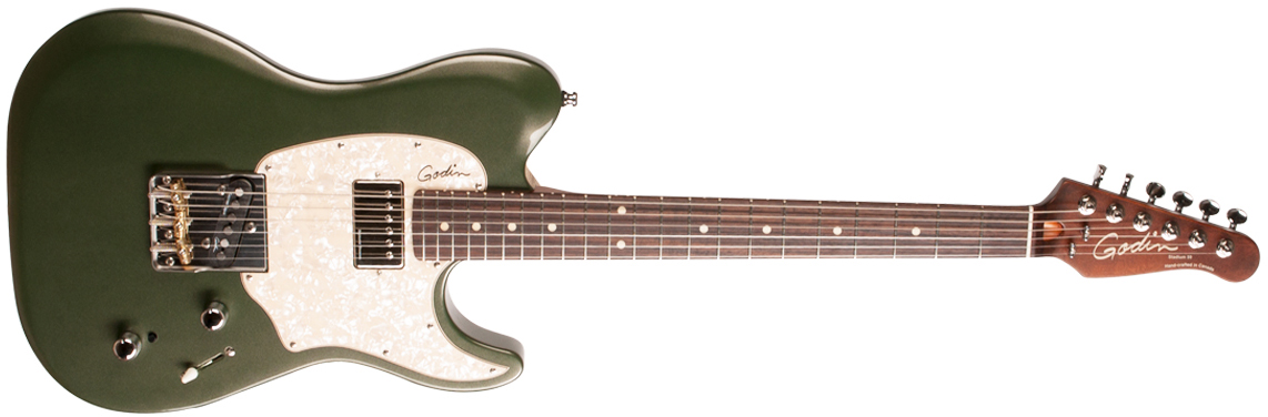Godin Stadium '59 Ltd Sh Trem Rw - Desert Green - Guitarra eléctrica con forma de tel - Variation 1