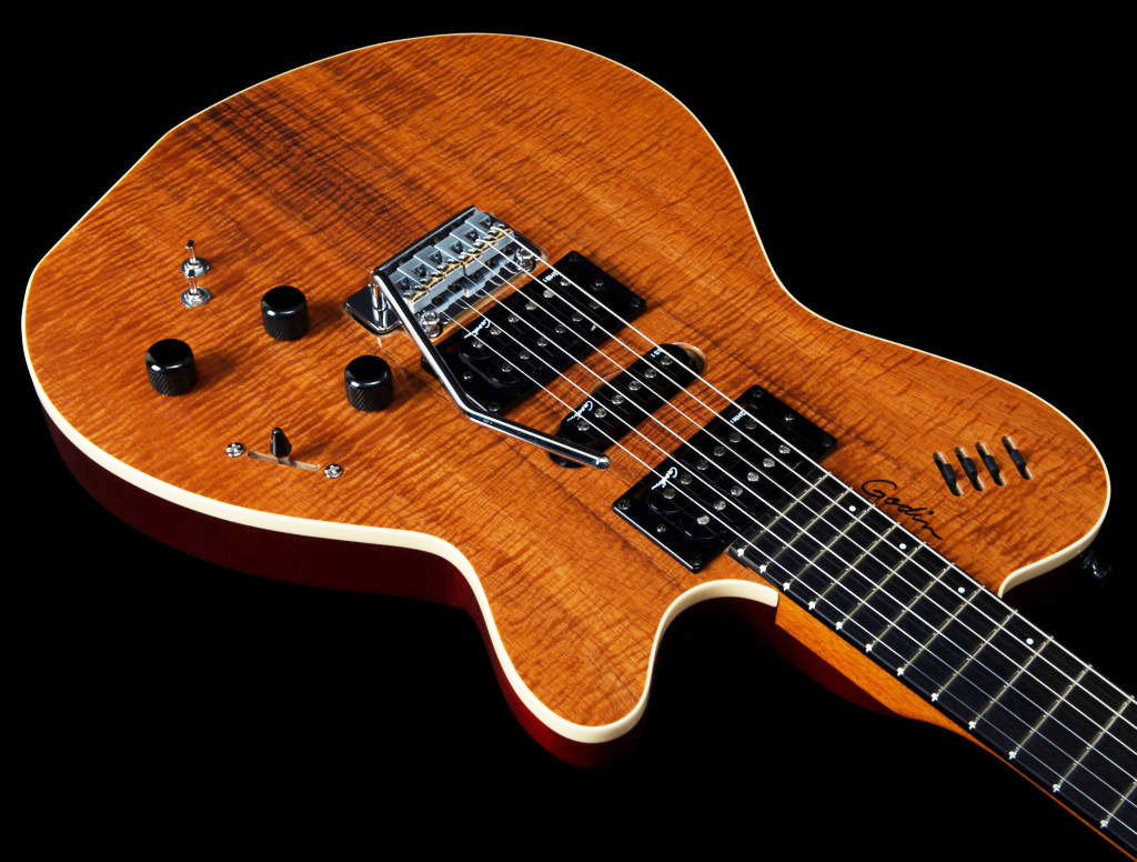 Godin Xtsa Koa Extreme Hsh Piezo Midi Trem Ric - Natural Hg - Guitarra eléctrica de modelización - Variation 2