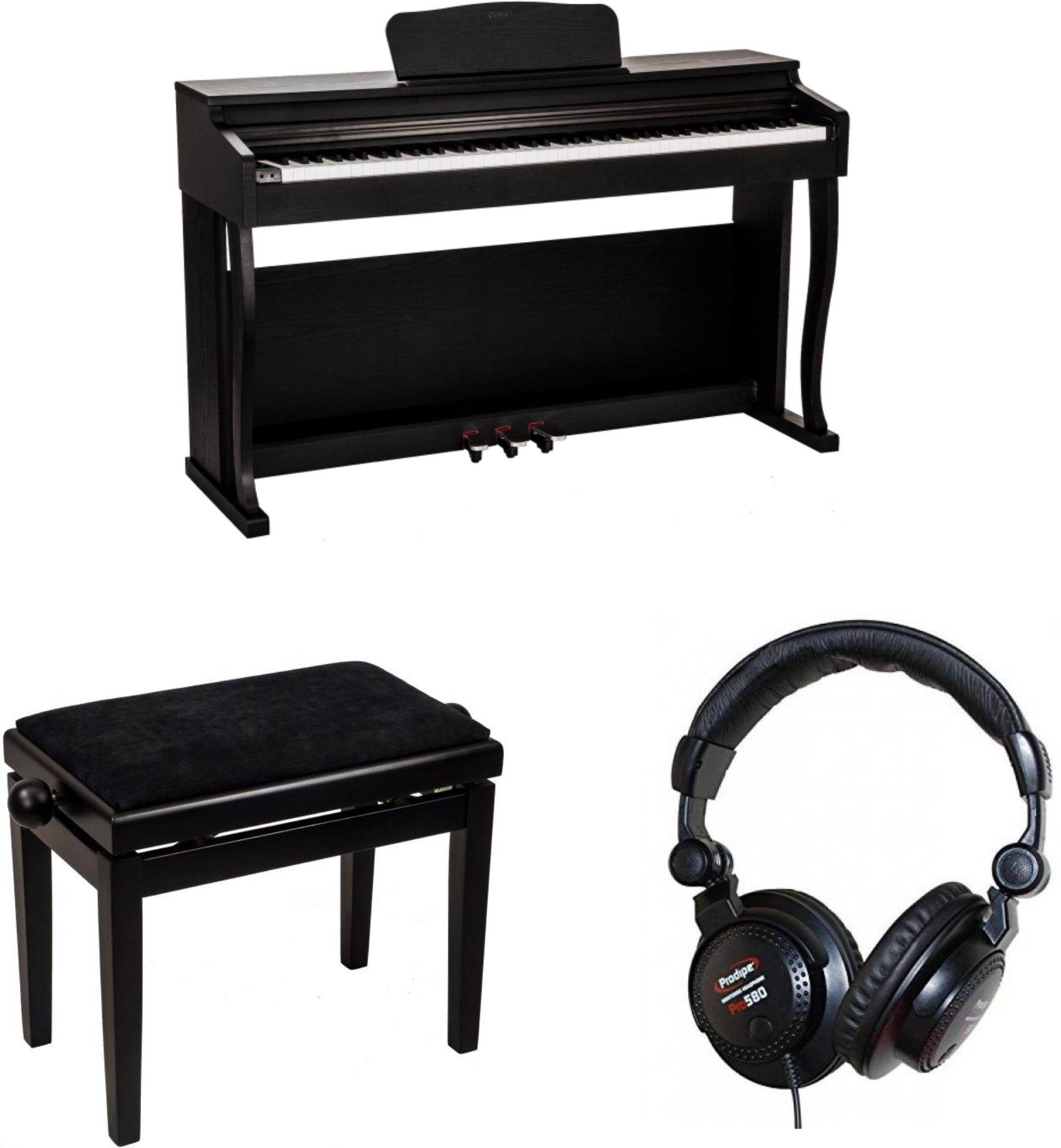 Goldstein (glp-12) Noir  + Banquette + Casque - Noir - Piano digital con mueble - Main picture