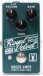 Pedal overdrive / distorsión / fuzz Greer amps Royal Velvet Overdrive