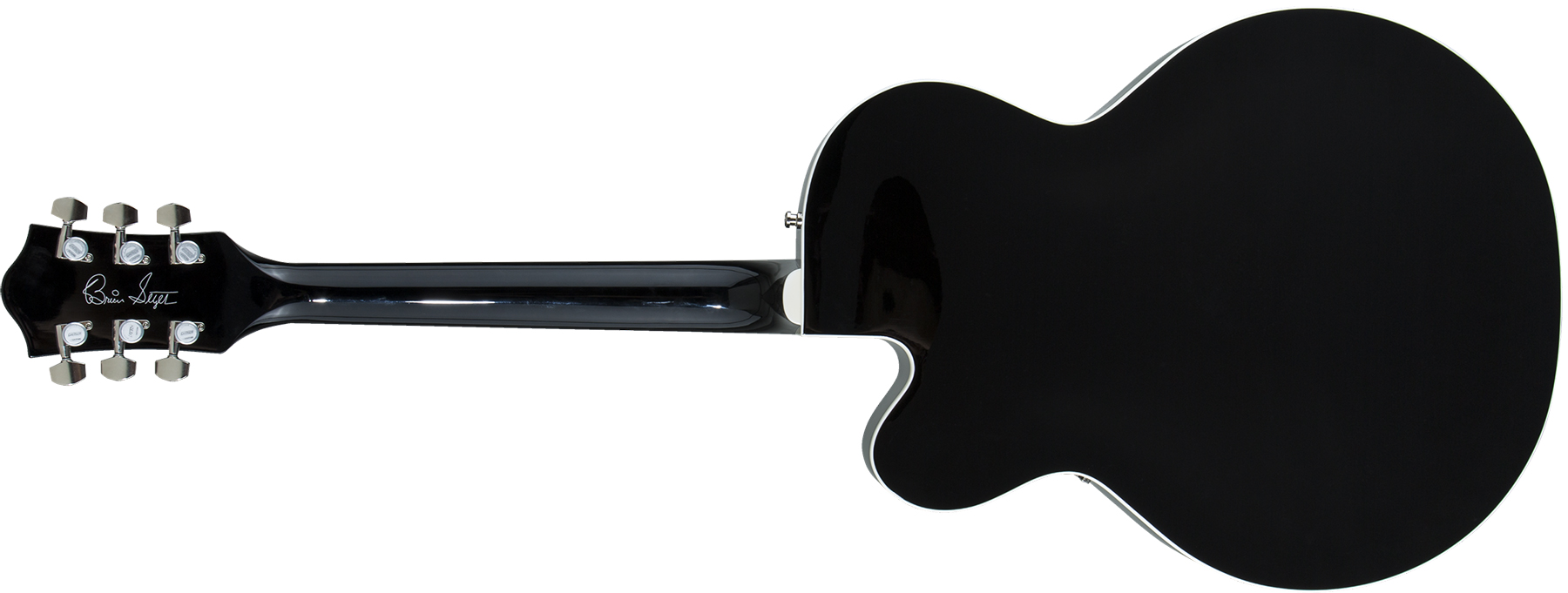 Gretsch Brian Setzer G6120t-bsnsh Nashville Japon Signature Bigsby Eb - Black Lacquer - Guitarra eléctrica semi caja - Variation 1