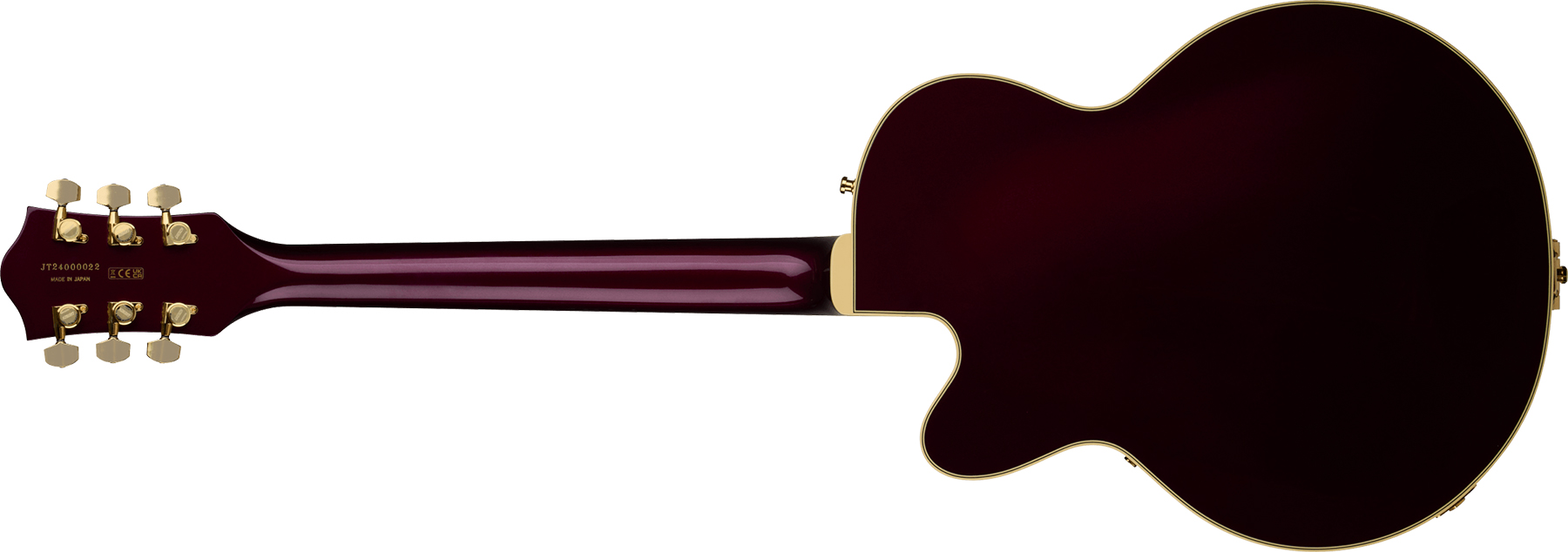 Gretsch Broadkaster Jr Lx Center Block Dc Bigsby Pro. Jap 2h Trem Eb - Blackberry - Guitarra eléctrica semi caja - Variation 1