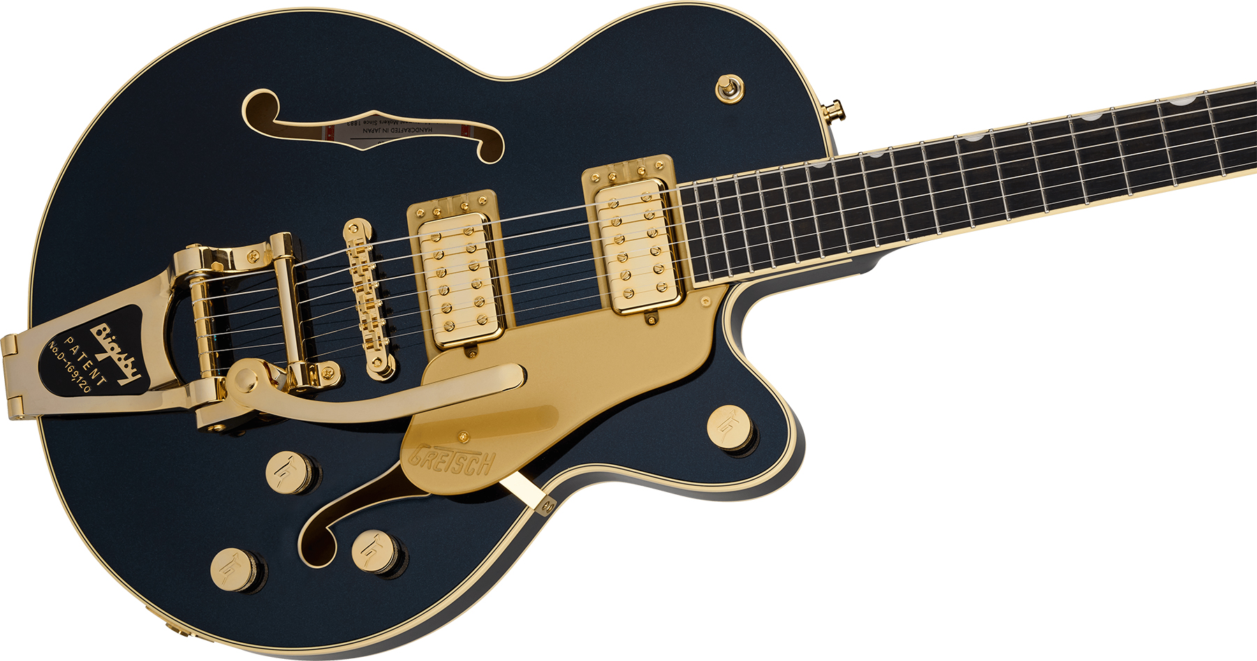 Gretsch Broadkaster Jr Lx Center Block Dc Bigsby Pro. Jap 2h Trem Eb - Midnight Sapphire - Guitarra eléctrica semi caja - Variation 2