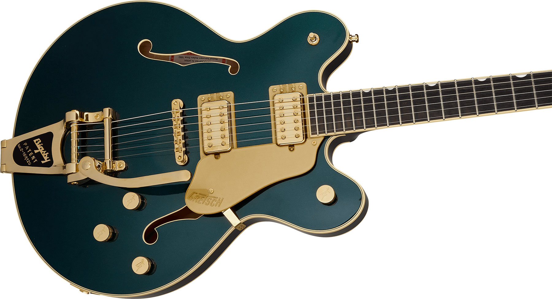 Gretsch Broadkaster Lx Center Block Dc Bigsby Gh Pro. Jap 2h Trem Eb - Cadillac Green - Guitarra eléctrica semi caja - Variation 2