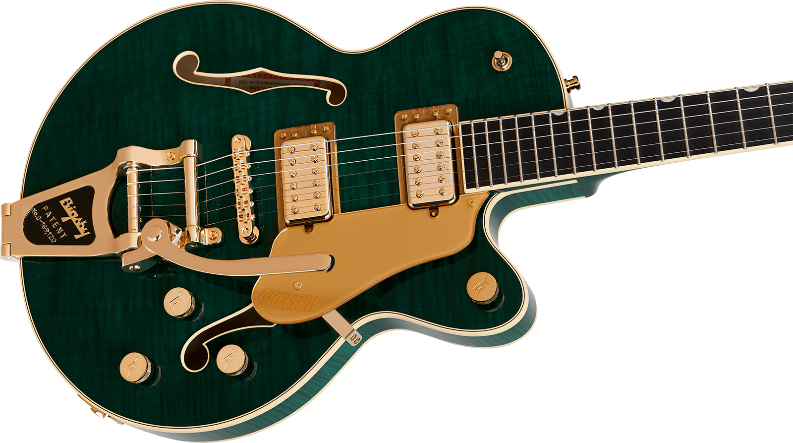 Gretsch Broadkaster Lx Jr Center Block Bigsby Gh Pro. Jap 2h Trem Eb - Tropic Aura - Guitarra eléctrica semi caja - Variation 2