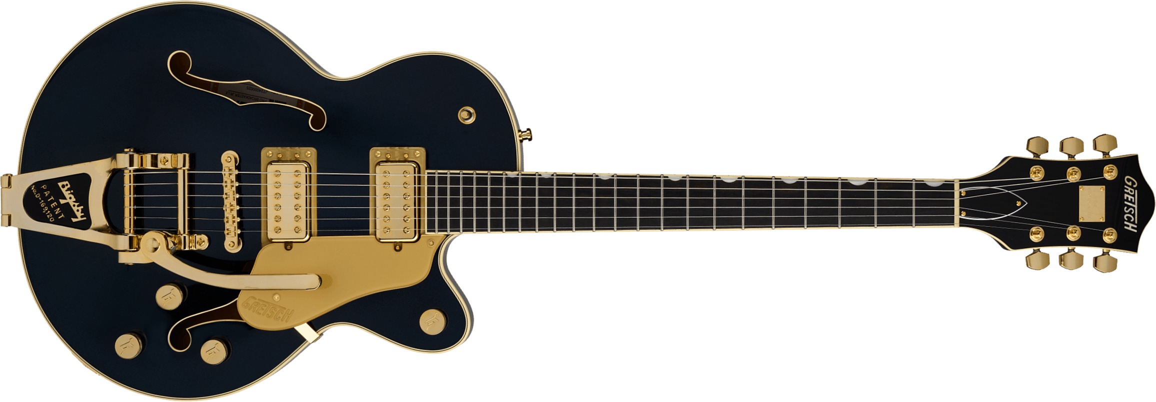 Gretsch Broadkaster Jr Lx Center Block Dc Bigsby Pro. Jap 2h Trem Eb - Midnight Sapphire - Guitarra eléctrica semi caja - Main picture