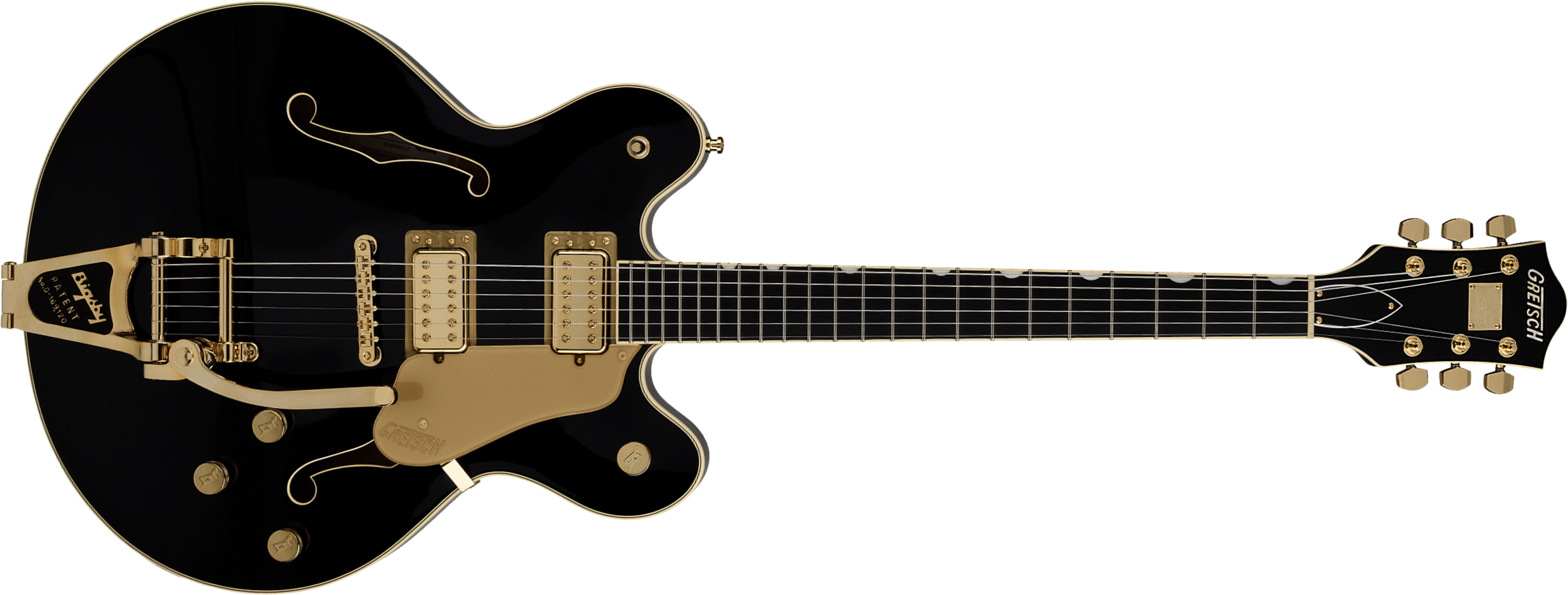 Gretsch Broadkaster Lx Center Block Dc Bigsby Gh Pro. Jap 2h Trem Eb - Black - Guitarra eléctrica semi caja - Main picture