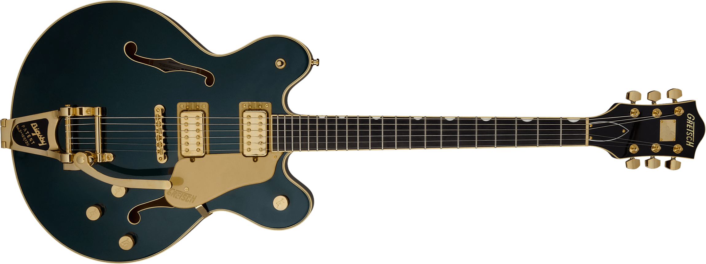 Gretsch Broadkaster Lx Center Block Dc Bigsby Gh Pro. Jap 2h Trem Eb - Cadillac Green - Guitarra eléctrica semi caja - Main picture