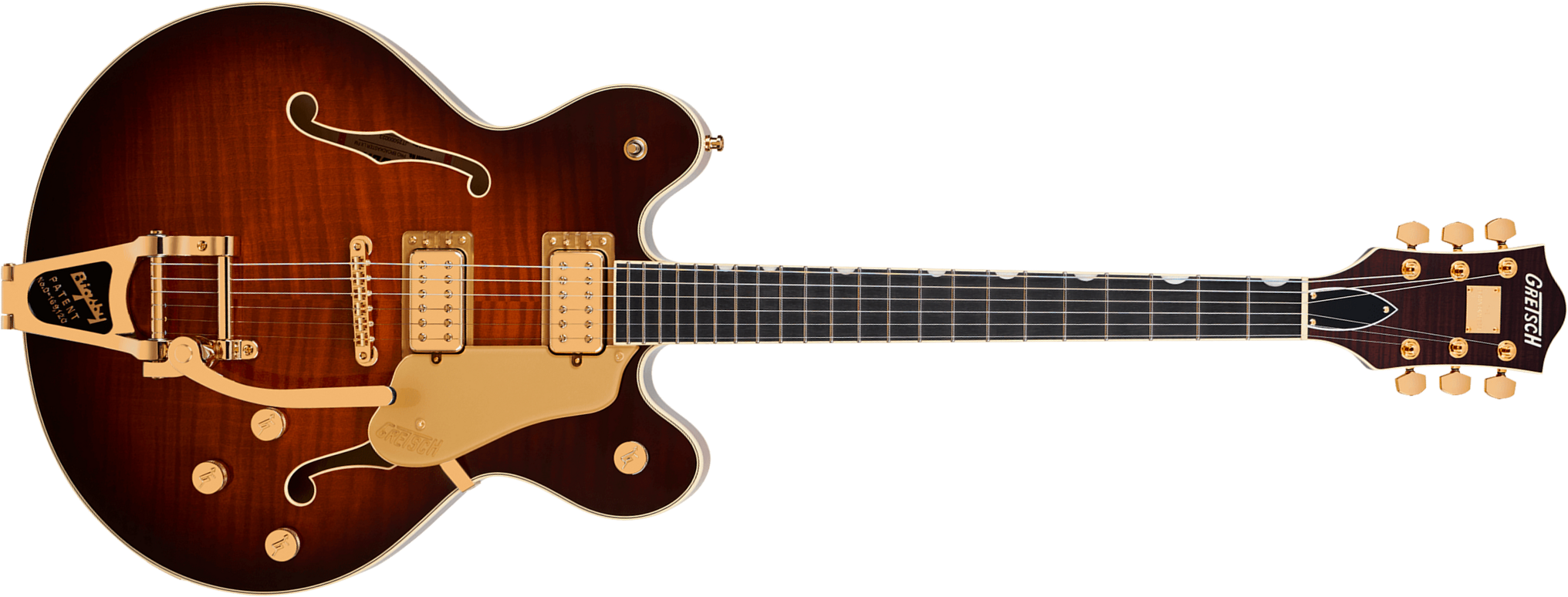 Gretsch Broadkaster Lx Center Block Dc Bigsby Gh Pro. Jap 2h Trem Eb - Havana Burst - Guitarra eléctrica semi caja - Main picture