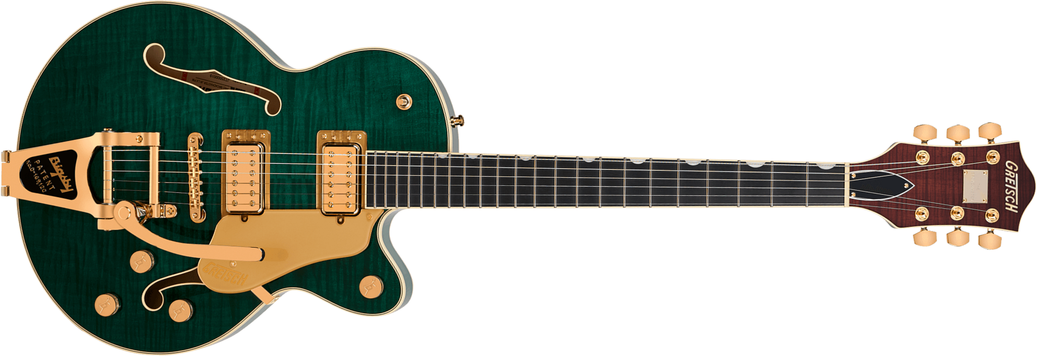 Gretsch Broadkaster Lx Jr Center Block Bigsby Gh Pro. Jap 2h Trem Eb - Tropic Aura - Guitarra eléctrica semi caja - Main picture