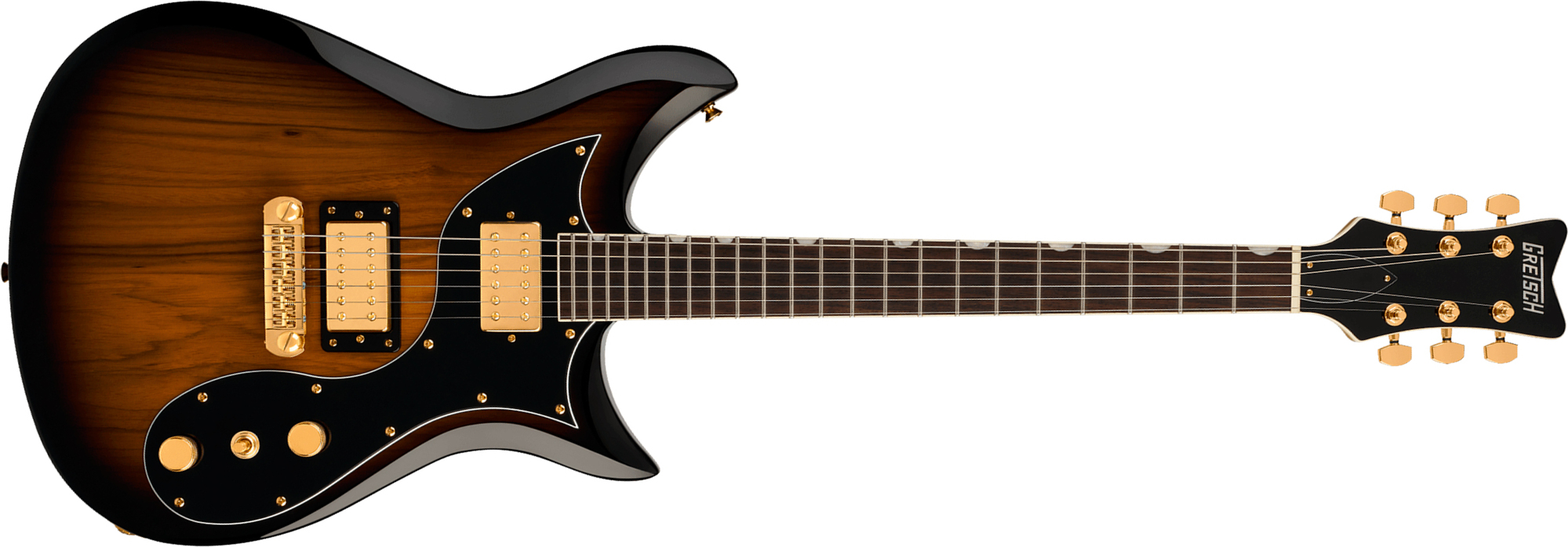 Gretsch Cvt Black Limba Electromatic Ltd Chi 2h Ht Rw - Sunburst - Guitarra eléctrica de doble corte - Main picture