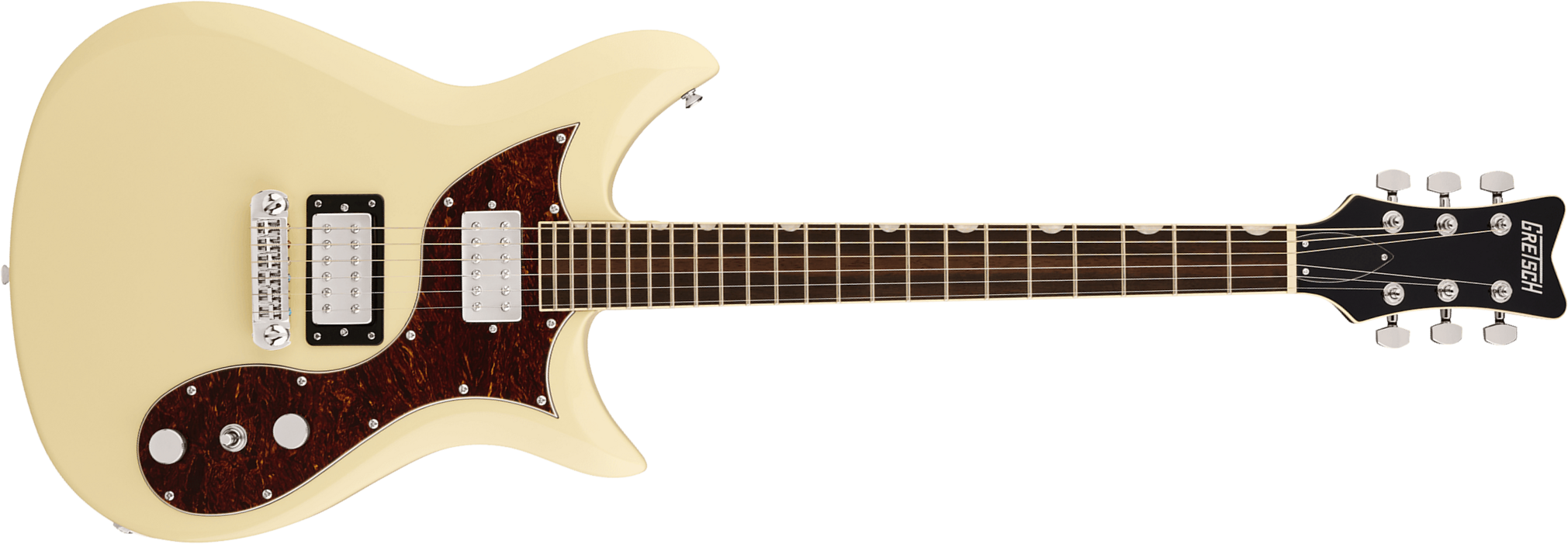 Gretsch Cvt Dc Wraparound Electromatic 2h Ht Lau - Vintage White - Guitarra eléctrica de doble corte - Main picture