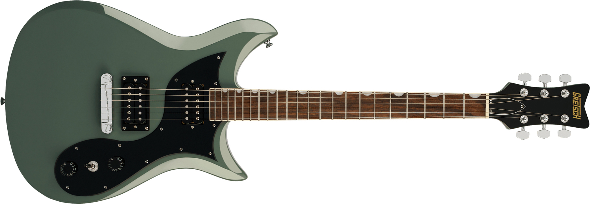 Gretsch Cvt Streamliner 2h Ht Lau - Olive Drab - Guitarra eléctrica de doble corte - Main picture
