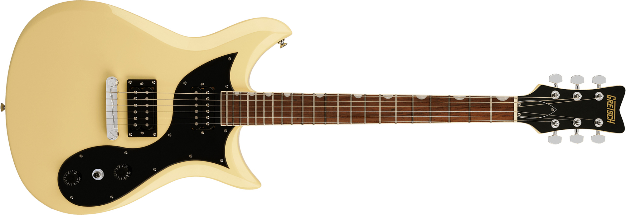 Gretsch Cvtstreamliner 2h Ht Lau - Aged White - Guitarra eléctrica de doble corte - Main picture