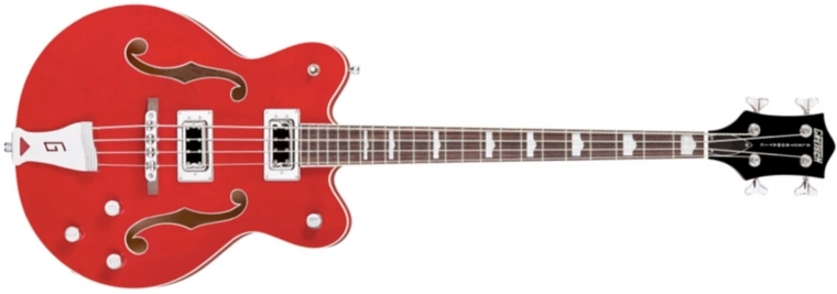 Gretsch Electromatic Collection G5442bdc Scale Bass Double Cutaway - Transparent Red - Bajo eléctrico semi caja - Main picture