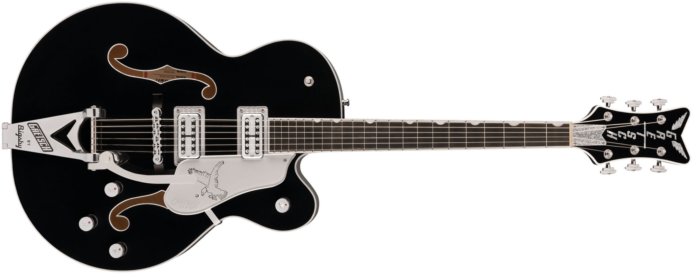 Gretsch Falcon Hollow Body Bigsby Pro Jap 2h Trem Eb - Black - Guitarra eléctrica semi caja - Main picture
