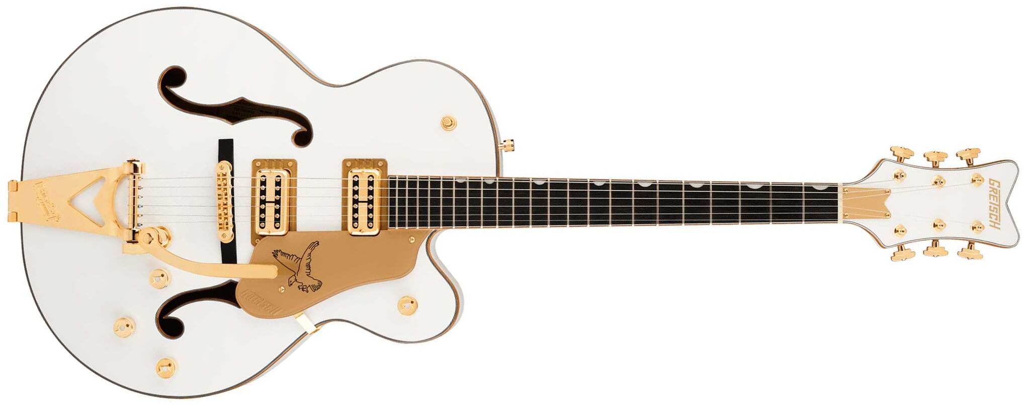 Gretsch Falcon Hollowbody Sc Bigsby Synchromatic 2h Trem Eb - Snowcrest White - Guitarra eléctrica semi caja - Main picture