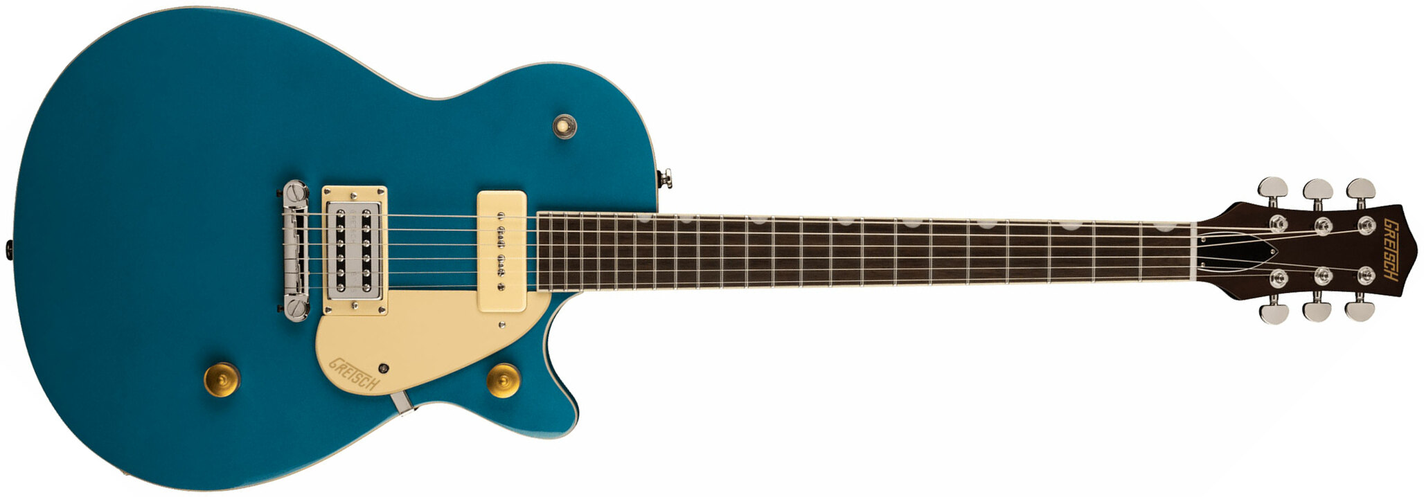 Gretsch G2215-p90 Streamliner Junior Jet Club Hs Ht Lau - Ocean Turquoise - Guitarra eléctrica de corte único. - Main picture