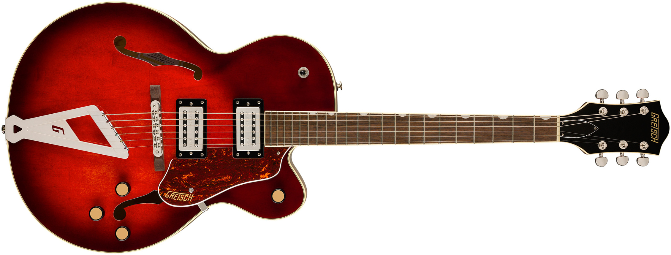 Gretsch G2420 Tailpiece Streamliner Hollow Body 2h Ht Lau - Claret Burst - Guitarra elécrica Jazz cuerpo acústico - Main picture