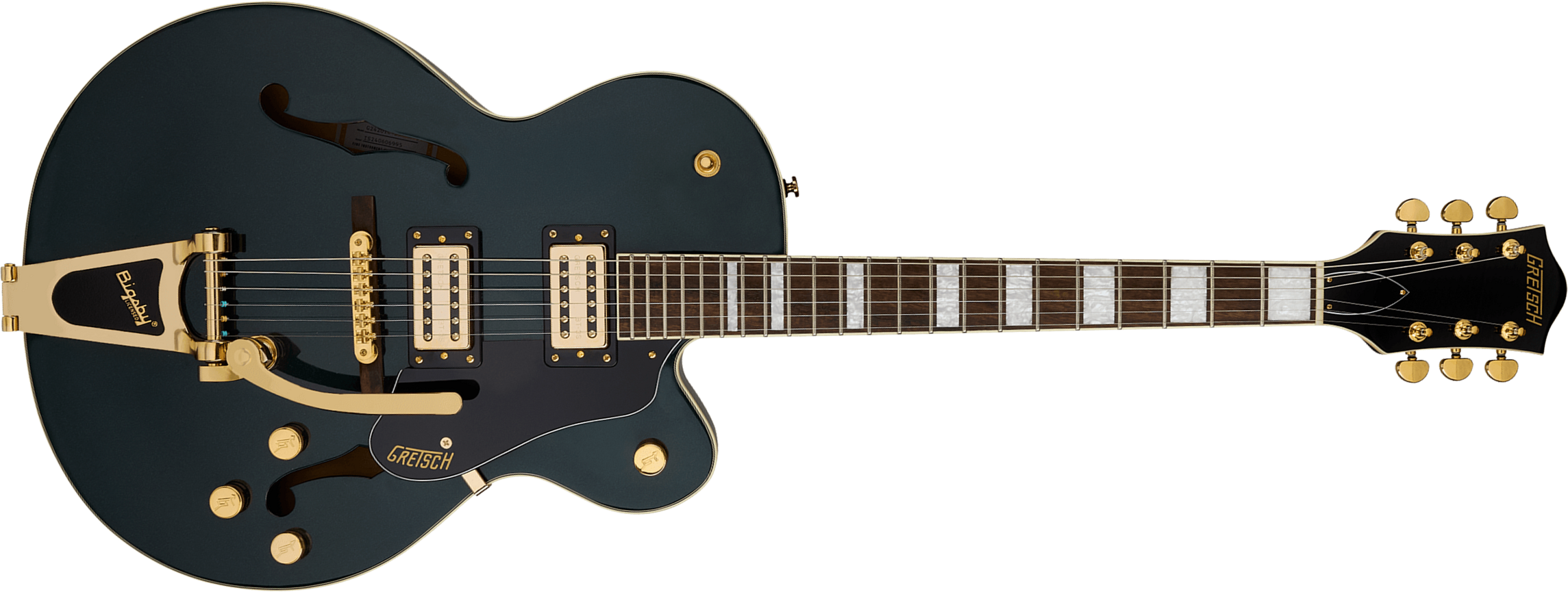 Gretsch G2420tg Streamliner Hollow Body Bigsby Ltd 2h Trem Lau - Cadillac Green - Guitarra eléctrica semi caja - Main picture