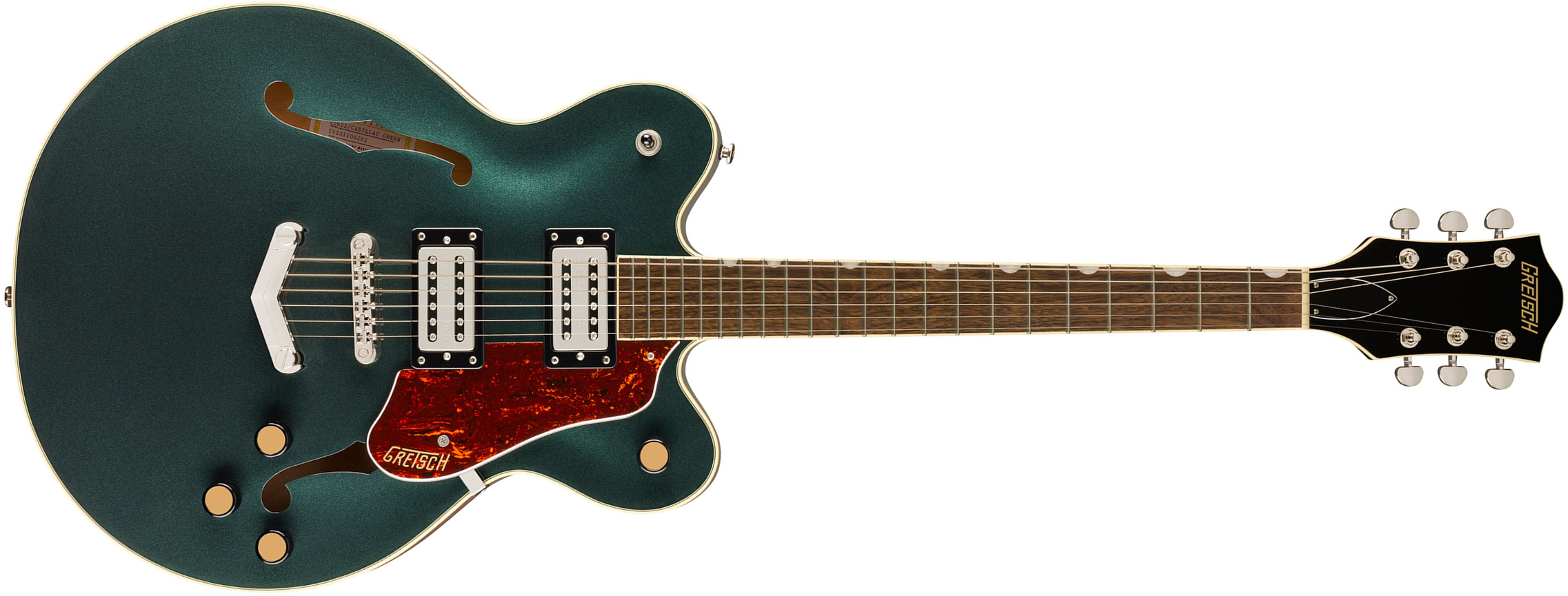 Gretsch G2622 V-stoptail Streamliner Center Block Dc 2h Ht Lau - Cadillac Green - Guitarra eléctrica semi caja - Main picture