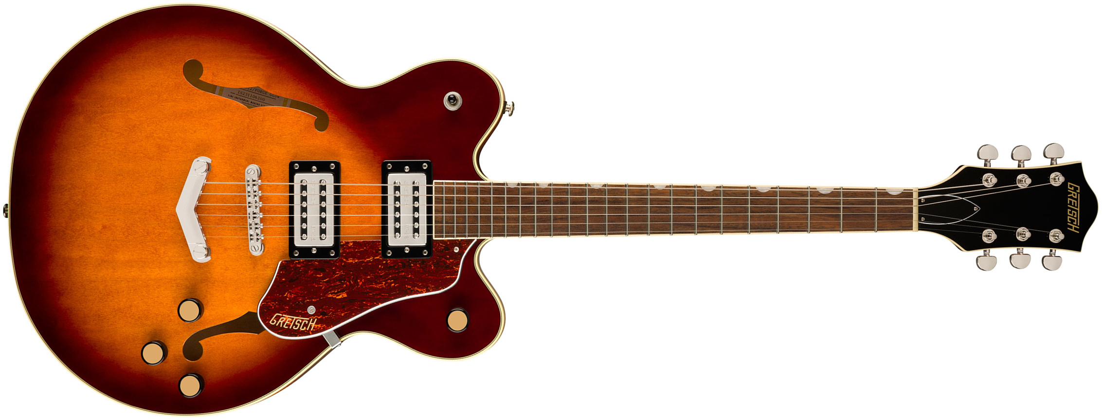 Gretsch G2622 V-stoptail Streamliner Center Block Dc 2h Ht Lau - Forge Glow - Guitarra eléctrica semi caja - Main picture