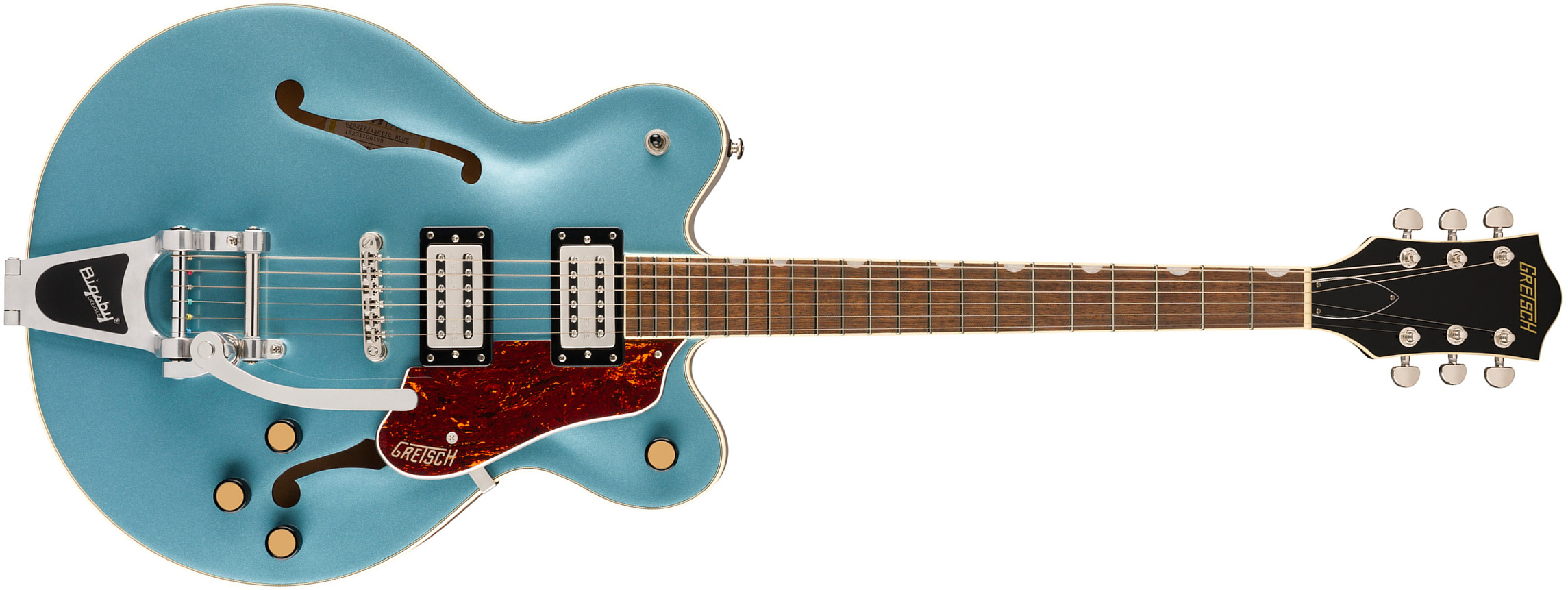 Gretsch G2622t Streamliner Center Block Dc Bigsby 2h Trem Lau - Arctic Blue - Guitarra eléctrica semi caja - Main picture