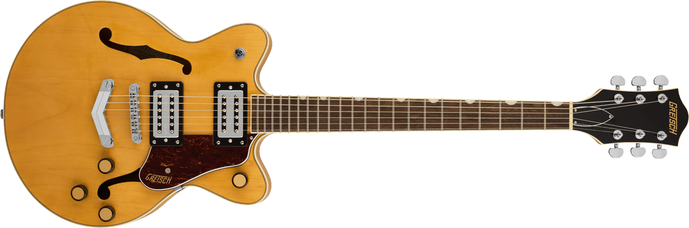 Gretsch G2655 Center Block Jr Dc V-stoptail Streamliner 2h Ht Lau - Village Amber - Guitarra eléctrica de doble corte - Main picture