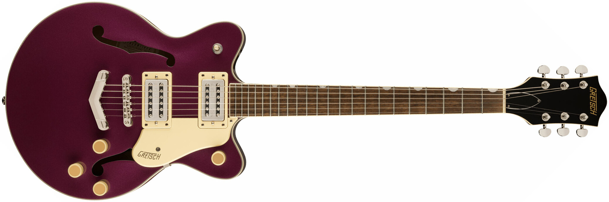 Gretsch G2655 Streamliner Center Block Jr Dc V-stoptail 2h Ht Lau - Burnt Orchid - Guitarra eléctrica semi caja - Main picture