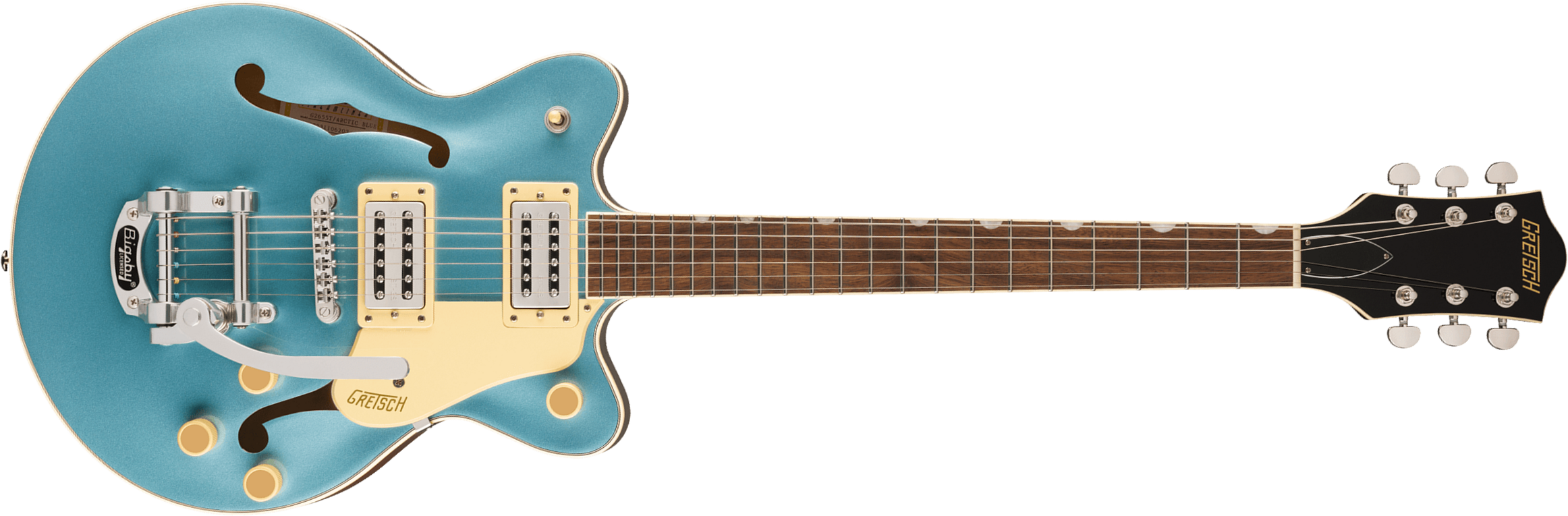 Gretsch G2655t Center Block Jr Dc Bigsby Streamliner 2h Trem Lau - Arctic Blue - Guitarra eléctrica de doble corte - Main picture