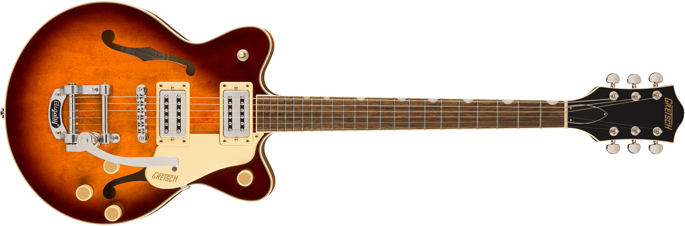 Gretsch G2655t Center Block Jr Dc Bigsby Streamliner 2h Trem Lau - Forge Glow - Guitarra eléctrica de doble corte - Main picture