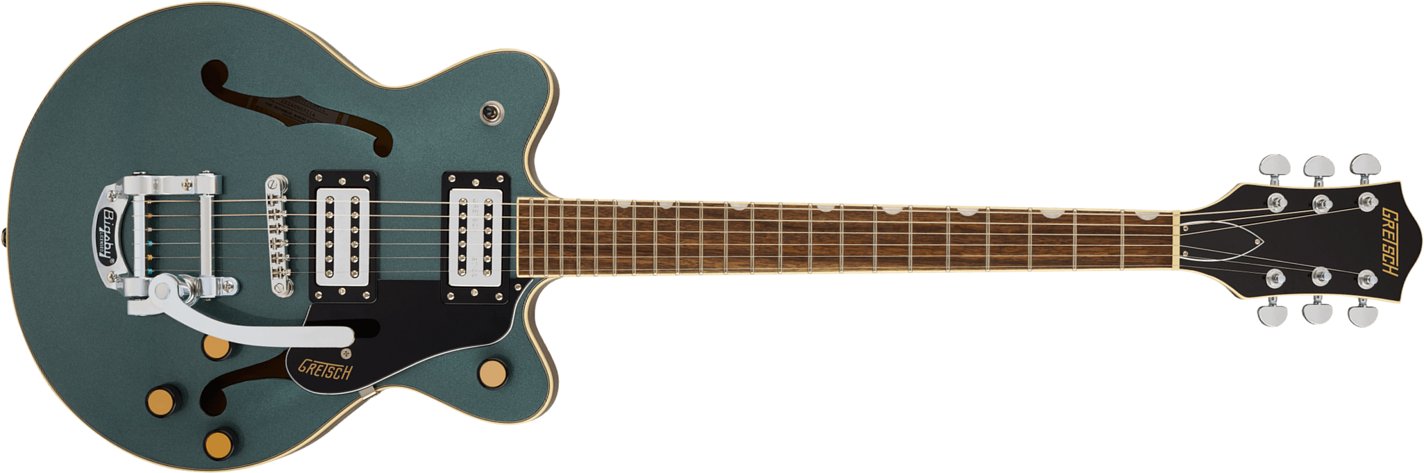 Gretsch G2655t Center Block Jr Dc Bigsby Streamliner 2h Trem Lau - Gunmetal - Guitarra eléctrica de doble corte - Main picture