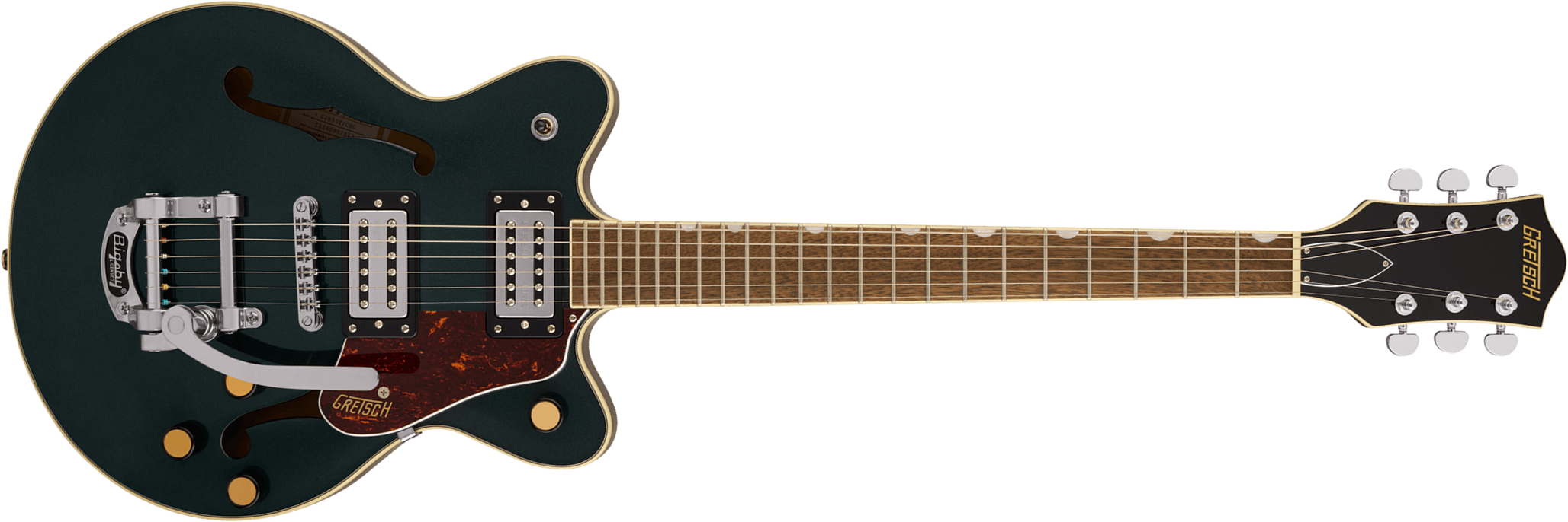 Gretsch G2655t Center Block Jr Dc Bigsby Streamliner 2h Trem Lau - Cadillac Green - Guitarra eléctrica de doble corte - Main picture
