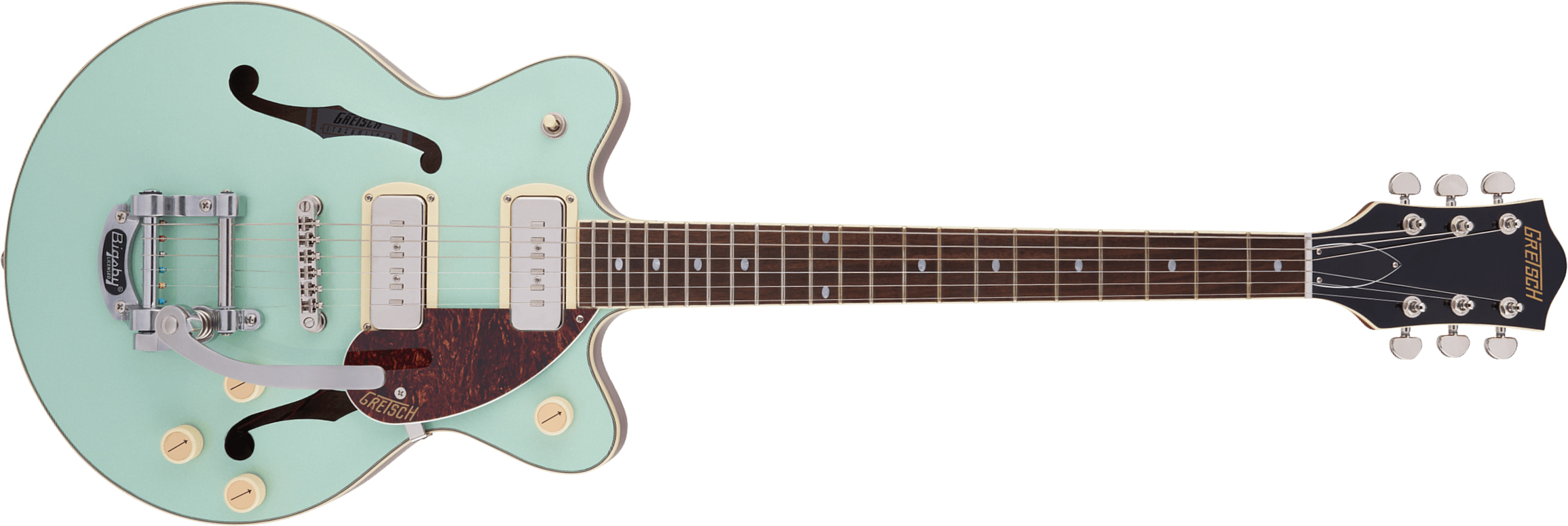 Gretsch G2655t-p90 Streamliner Center Block Jr Bigsby Ss Trem Lau - Mint Metallic - Guitarra eléctrica semi caja - Main picture