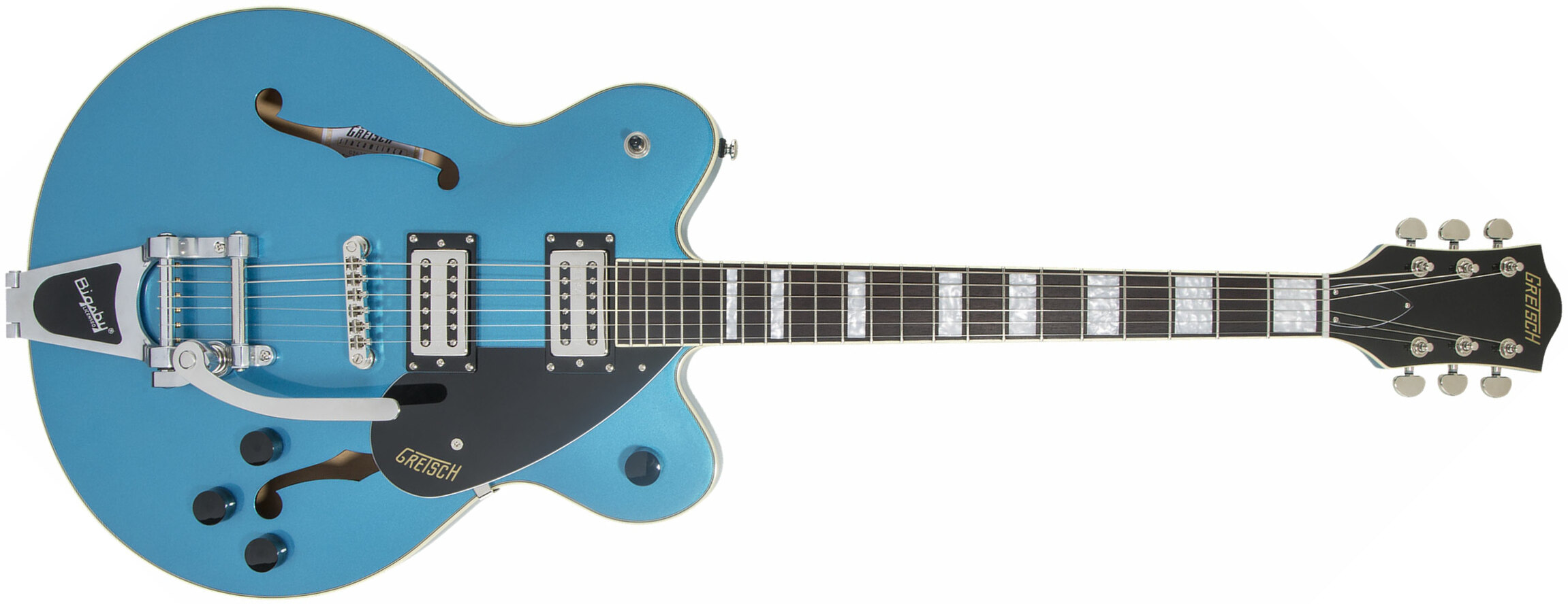 Gretsch G2655t Streamliner Center Block Jr Bigsby Hh Trem Lau - Riviera Blue - Guitarra eléctrica semi caja - Main picture