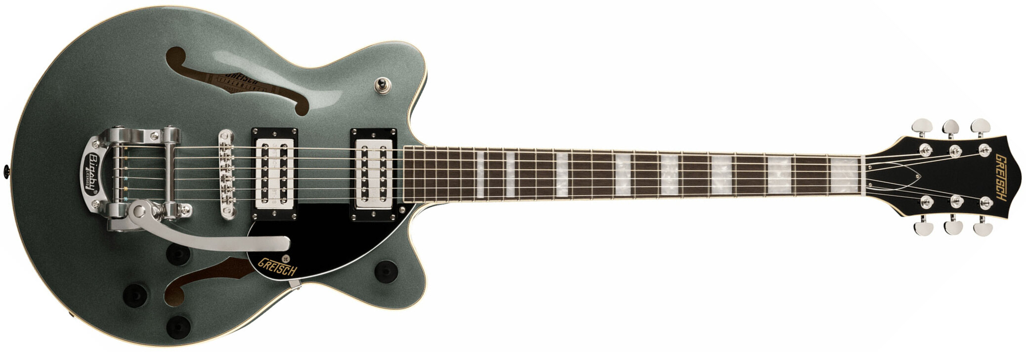 Gretsch G2655t Streamliner Center Block Jr Dc Bigsby Hh Trem Lau - Stirling Green - Guitarra eléctrica de doble corte - Main picture