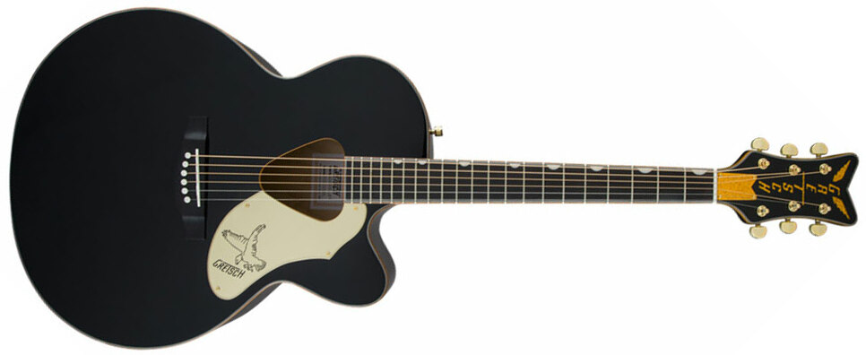 Gretsch G5022cbfe Rancher Falcon Jumbo Cw Epicea Erable Rw - Black - Guitarra electro acustica - Main picture