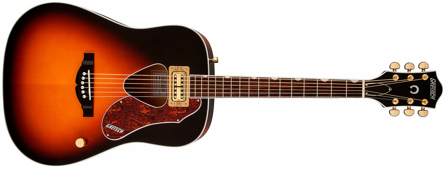 Gretsch G5031ft Rancher Dreadnought Epicea Acajou Rw - Sunburst - Guitarra electro acustica - Main picture