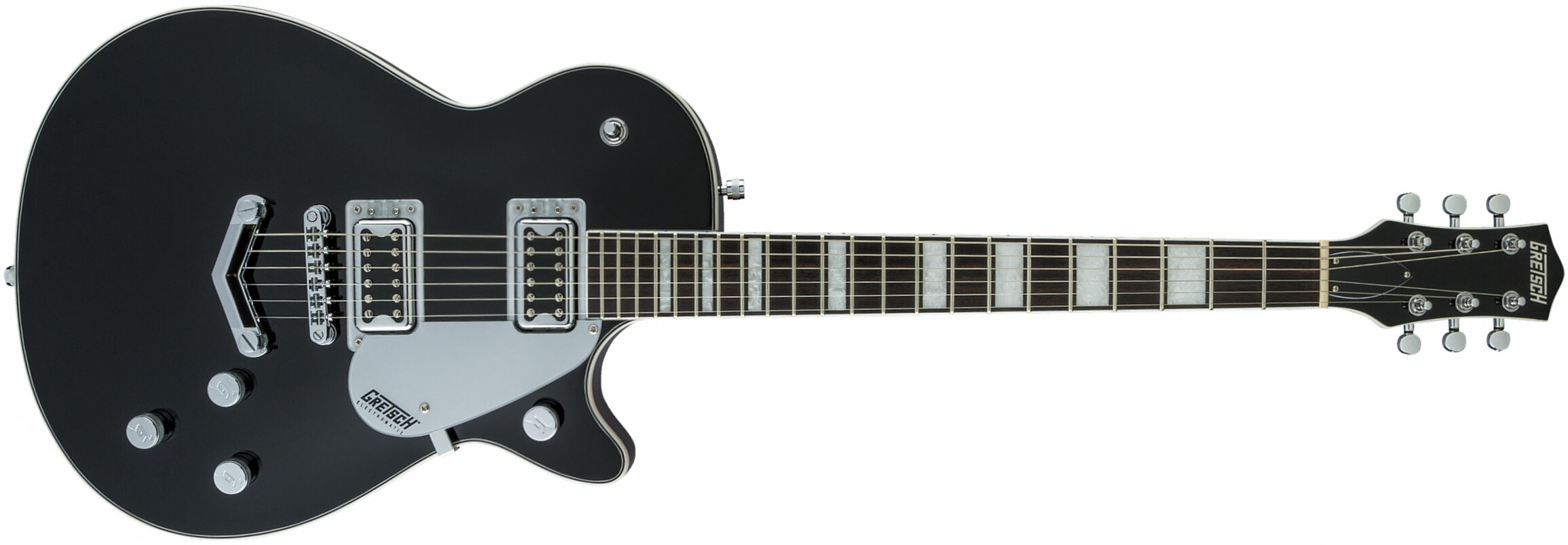 Gretsch G5220 Electromatic Jet Bt V-stoptail Hh Ht Wal - Black - Guitarra eléctrica de corte único. - Main picture