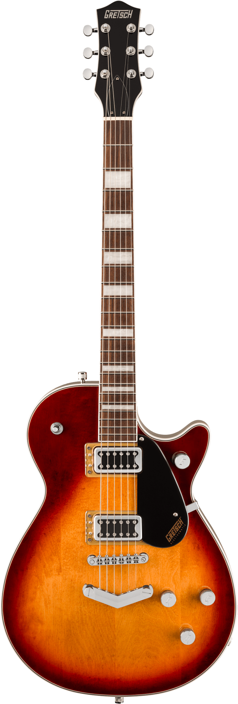 Gretsch G5220 Jet Bt Singlecut V-stoptail Electromatic 2h Ht Lau - Sweet Tea - Guitarra electrica para zurdos - Main picture