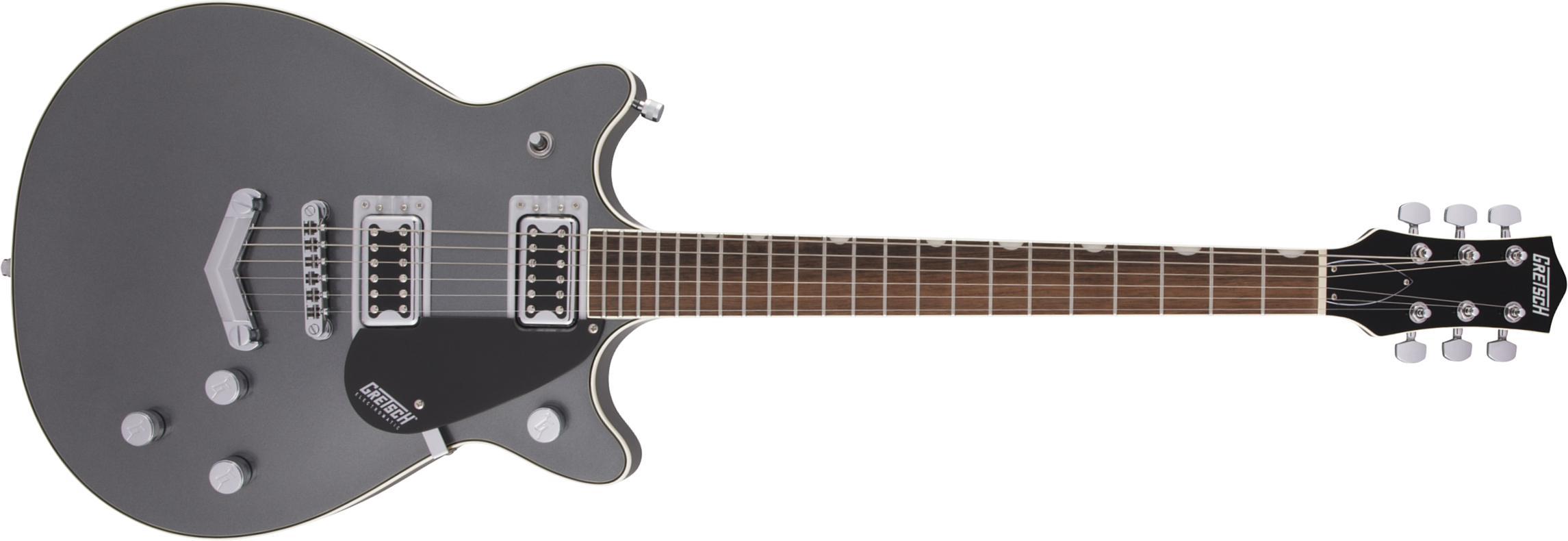 Gretsch G5222 Electromatic Double Jet Bt V-stoptail Hh Ht Lau - London Grey - Guitarra eléctrica de doble corte - Main picture